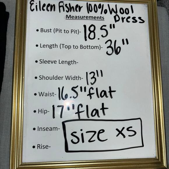 Eileen Fisher 100% Wool Sleeveless Knit Dress - Size XS - Picture 10 of 10